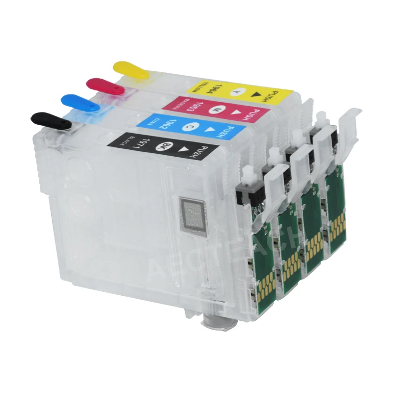 Aecteach перезаправляемый картридж T1971 для Epson EXPRESSION XP-101 201 211 401 204 104 214 411 WF-2532 принтер с чип сброса