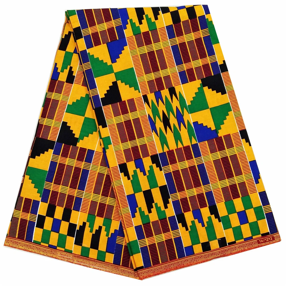 

high quality wax print fabric kente style ankara african wax print fabric nigerian cloth wax V578