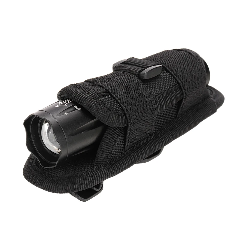 Черный нейлоновый светодиодный фонарик 15 см с поворотом на 360 градусов|pouch pouch|pouch