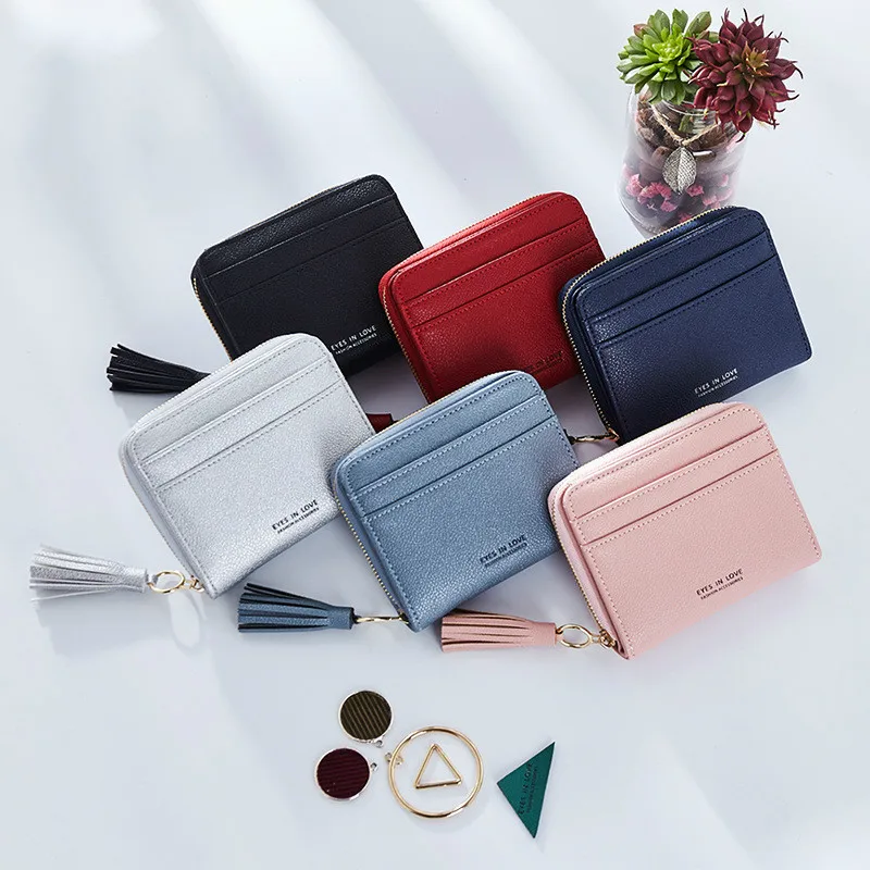 

2019 New Money Small Wallet Women Casual Solid Wallet Fashion Female Short Mini All-match Small Coin Purses and Card Holder