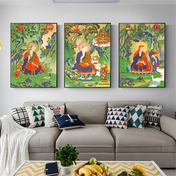 

Wall Art Poster Buddha Bodhisattva Hanging Abstract Art Canvas pictures for Living Room Decoration Zen Home Decor Cuadros