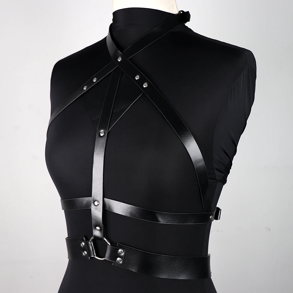 

Leather Gothic Women's Underwear Erotic Thigh Garter Belt Goth Accessories Harness Straps Lingerie Sexy Body Swordbelt Bondage