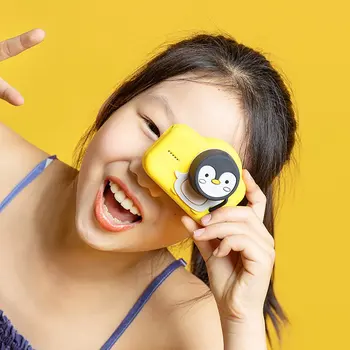 

Cute Mini Camera Kids Toy Penguin bear Cartoon 2Inch HD Screen Digital Cameras Video Recorder Camcorder with 16/32G TF card
