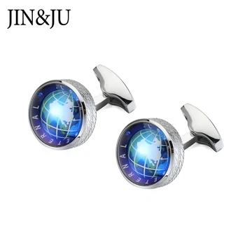 

Magnetic levitation Crystal the Earth Cuff links Round shape Shirt Cuff Cufflinks High Quality for Women Wedding gift