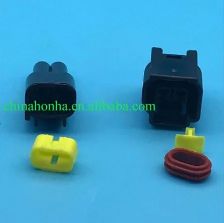 Free shipping 10/50 pcs 2 Pin/way waterproof Ignition Coil Female And Male Auto wire harness Connector for