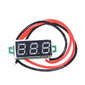 

C51 10PCS/LOT 0.28 Inch 2.5V-40V Mini Digital Voltmeter Voltage Tester Meter Red/Blue/yellow/green LED Screen Electronic Parts