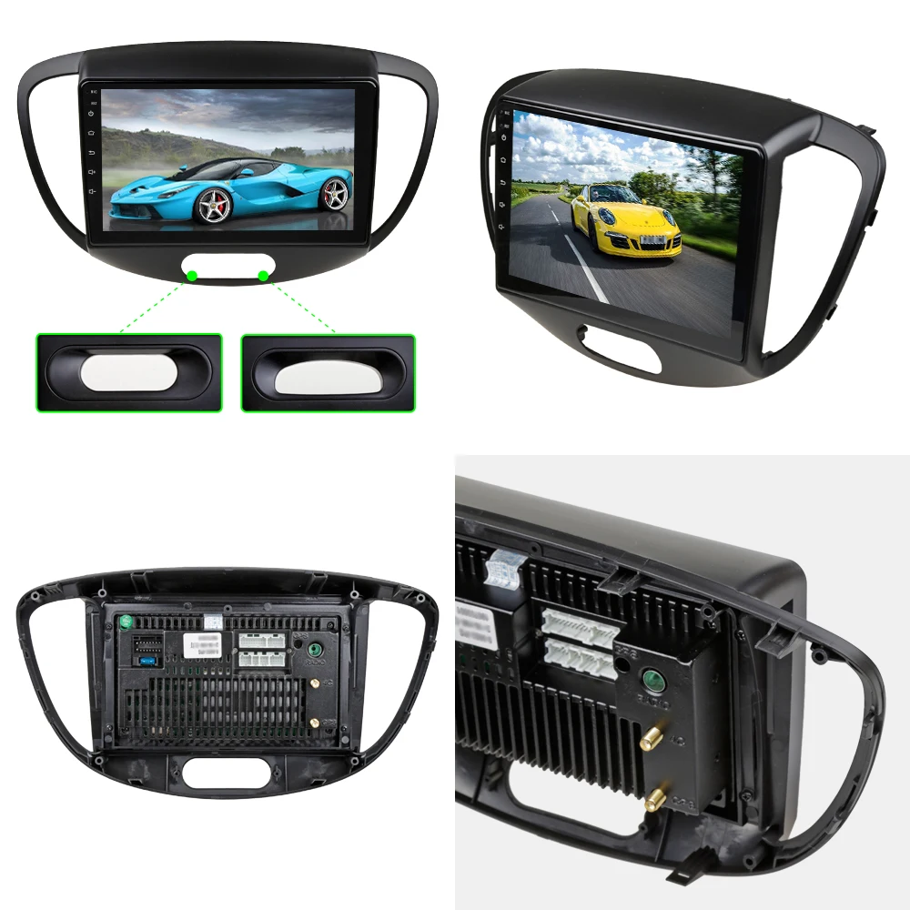 Sinosmart Android 8,1 Автомобильный gps стерео навигационный радио для hyundai I10 2007-2013 для I30- 2din 2.5D ips/QLED экран