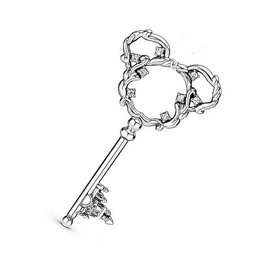 925 пробы, серебряный, 1:1, ворот, подвеска, шарм, сделай сам, браслет, ювелирное изделие, мультфильм, портрет, ключ, ожерелье, подвеска, Шарм - Окраска металла: orange
