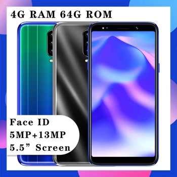 

4G RAM 64G ROM Note 8 Pro 5.5“ Face unlocked Global version Smartphone Quad Core FHD mobile phone android Full screen Celulares