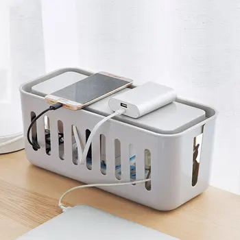 

Desktop socket wire power cord finishing box patch panel set line fixed cable box