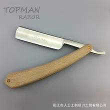 Black Wood Razor Vintage Manual Razor Eyebrow Scraper Shaving Hair Shaving Head Stainless Steel Straight razor Holder G1106