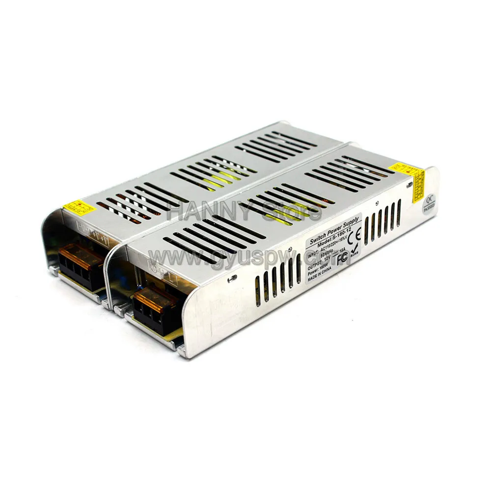 Мини Размер DC источник питания DC12V 15A 180 Вт светодиодный трансформатор 220 В AC-DC SMPS для CCTV камеры полосы Модули лампы