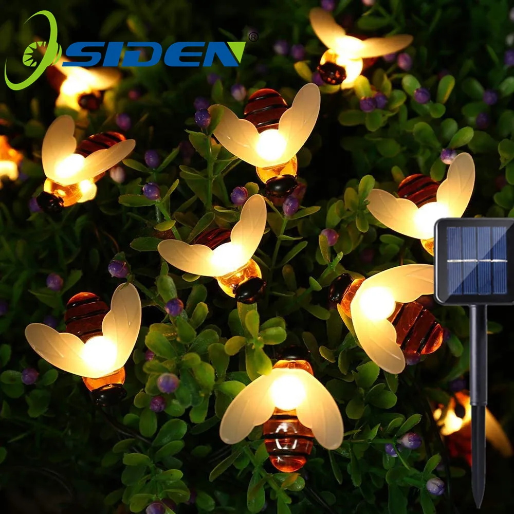 

Led String light Bee Solar Outdoor light lamp Waterproof 20led/30led/50led 8mode Fairy Lights Garlands Garden Christmas Dec