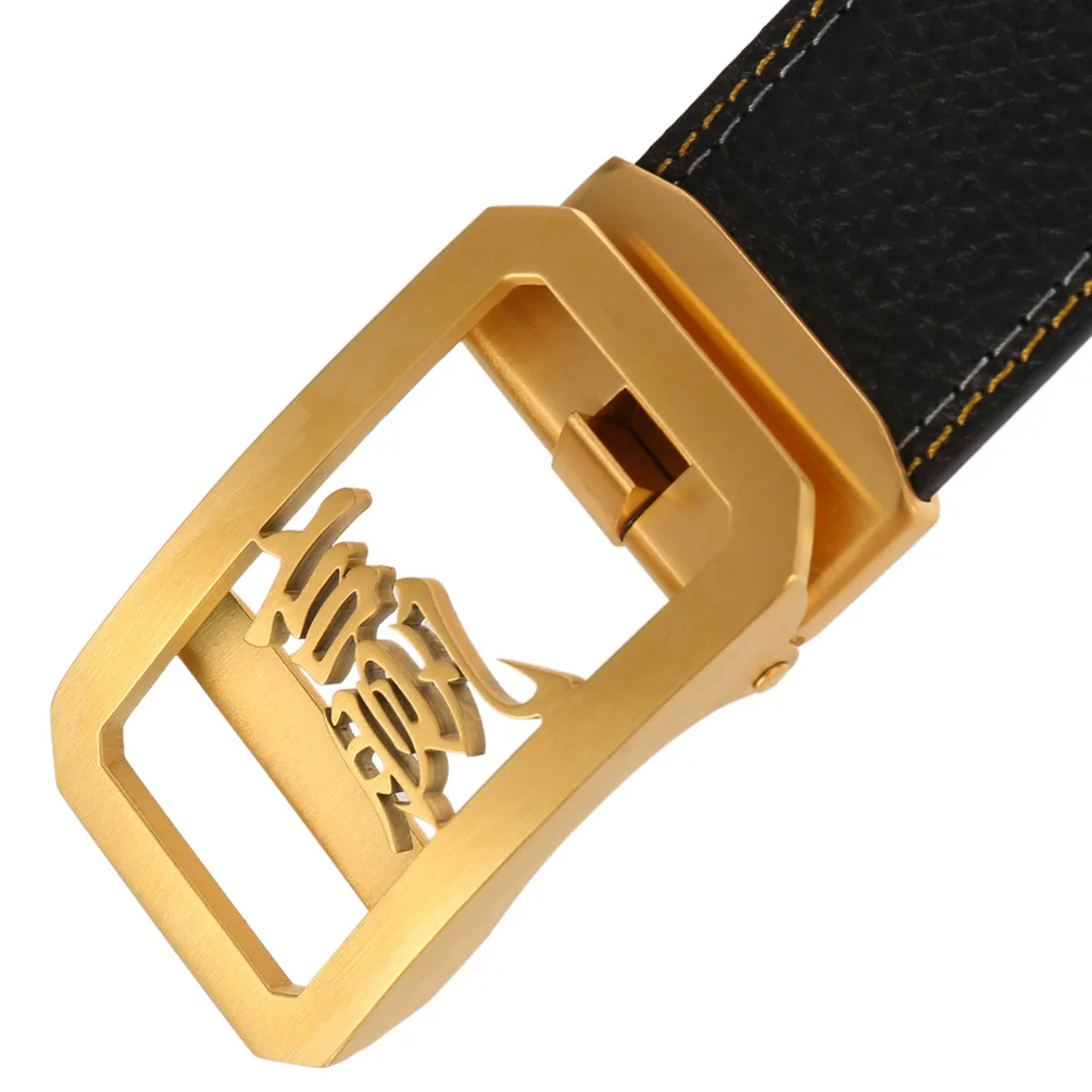 

2022 fashion high quality new stainless steel men's first layer belt casual belt women luxury designer brand Automatic buckle