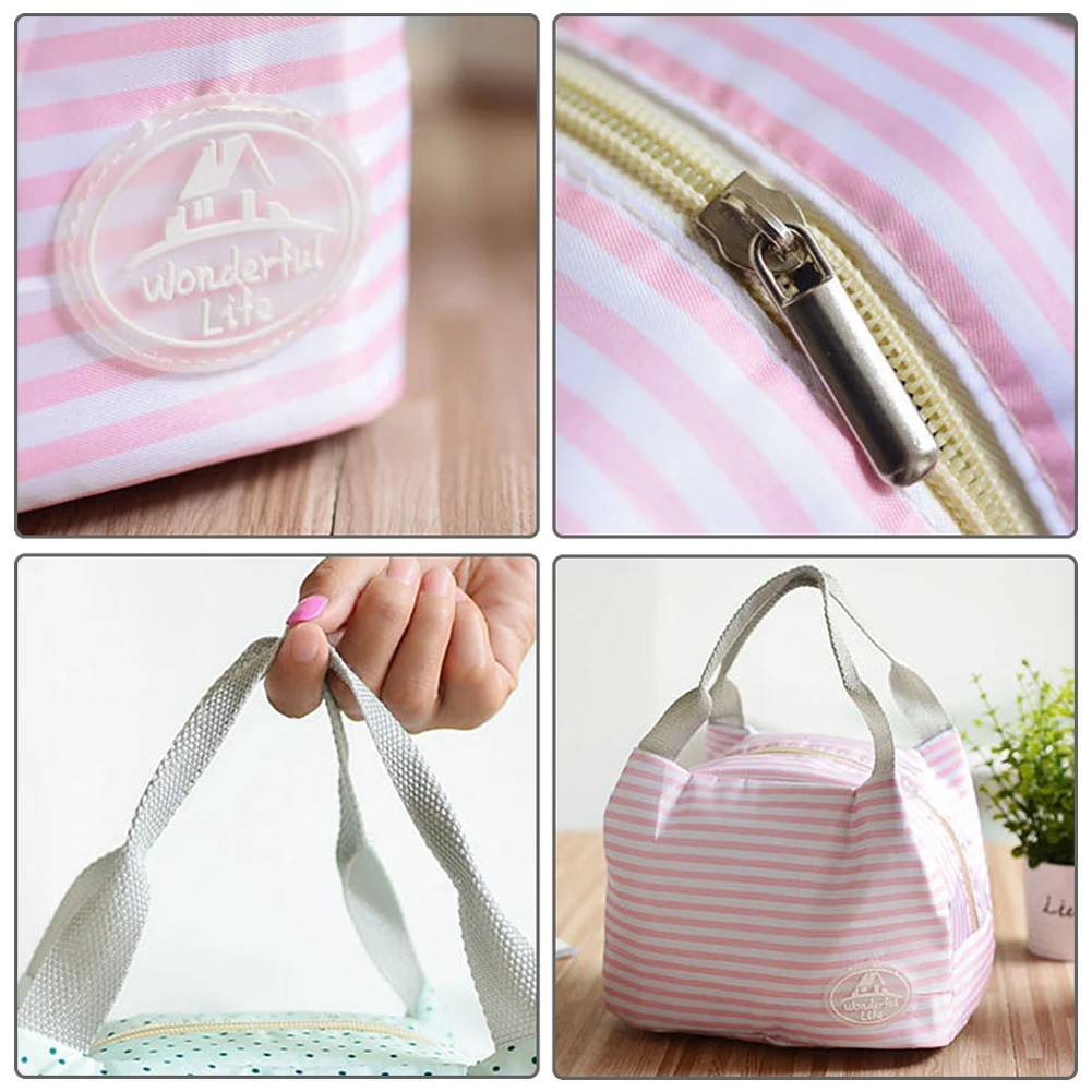 Portable Thermal Insulated Outdoor Picnic Lunch Bag Box Storage Pouch Handbag Camping Picnic Cooler Insulated Lunch Box