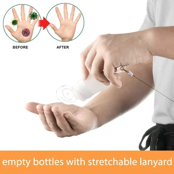 

4PS/Set Portable Silicone Travel Bottles Hand Sanitizer Holder with Keychain Liquid Soap Dispenser Containers Outdoor