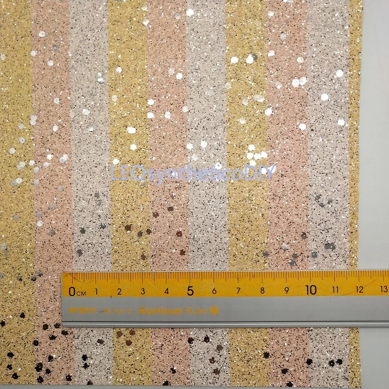 1 шт. 21X29 см блестящие ткани, с эффектом блестящей кожи, в полоску блестящие кожаные листы для изготовления бантов leosynthecodiy T256B