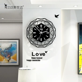 

MEISD Modern Design Black Wall Clock Round Watch DIY Mirror Stickers Wall Decoration Art Poster Room Clock Free Shipping horloge