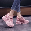Brand 2022 Spring Breathable Mesh Sneakers Hidden Increasing Sport Shoes Woman Wedge Casual Chunky Shoes High Platform Shoes 9CM 4