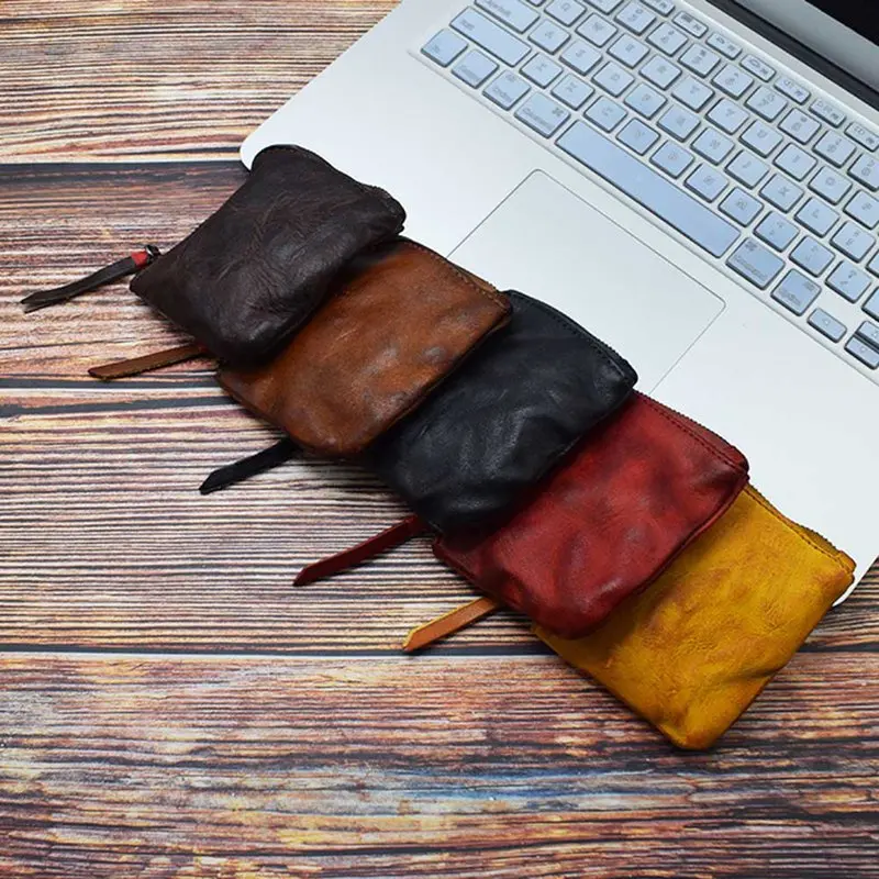 Мужской кошелек ручной работы из натуральной кожи с верхним слоем, мужские кошельки в стиле ретро, мужской кожаный Многофункциональный мягкий кожаный кошелек