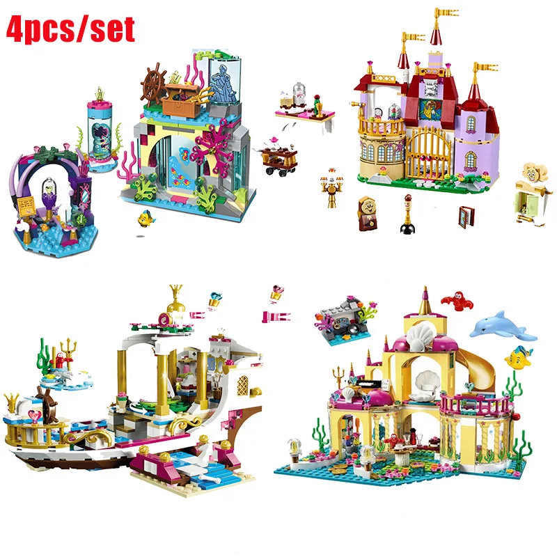 Новая классическая анимационная серия Disney модель для строительства русалка