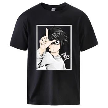 

Japan Anime Death Note Tshirts Mens Casual Short Sleeve Tops 2020 Summer Casual Loose Man Workout Top Tee Hip Hop Streetwear Tee