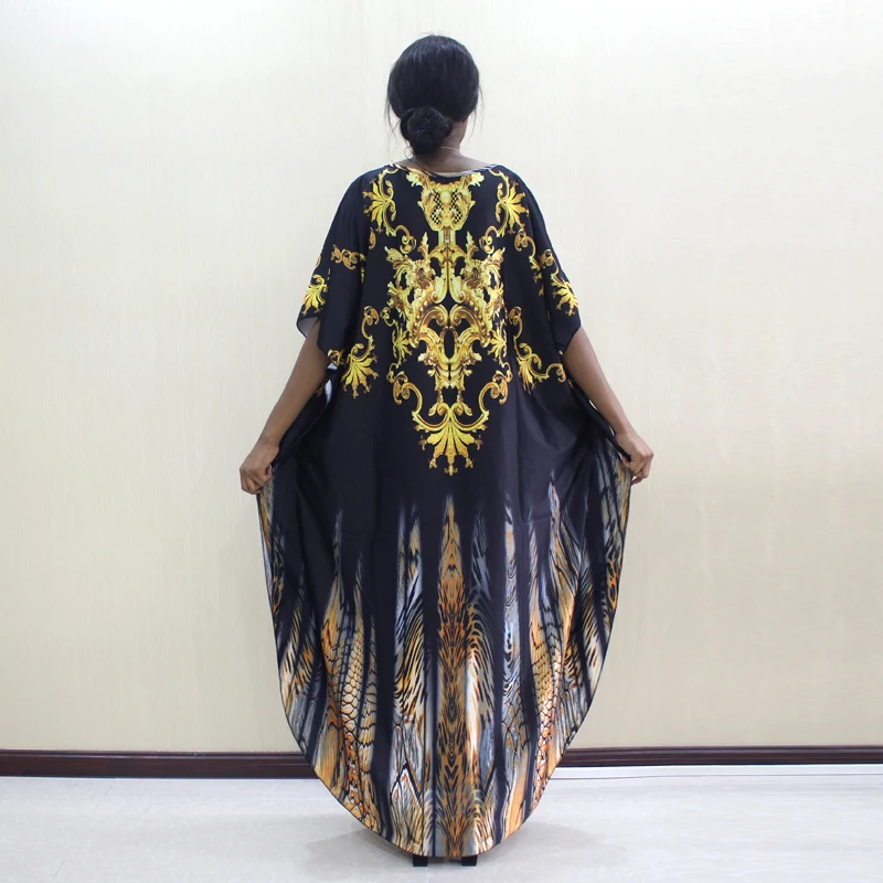 Африканская женская одежда Дашики Золотое печатное платье для ночного клуба размера плюс - Цвет: Прозрачный
