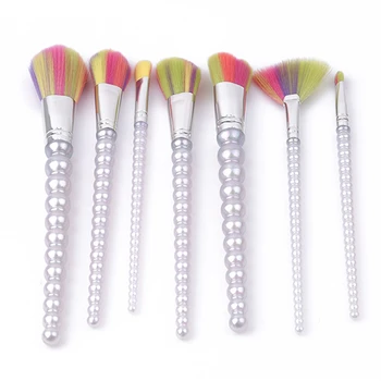 

7Pcs/Set Rainbow Make Up Brush Set Professional Eye Make Up Eyeliner Eyebrow Eyeshadow Brush Set Rose Gold Makeup Brushes