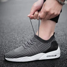 Мужские кроссовки без шнуровки; удобная спортивная обувь; Мужская Спортивная обувь; легкая дышащая красная прогулочная обувь для мужчин