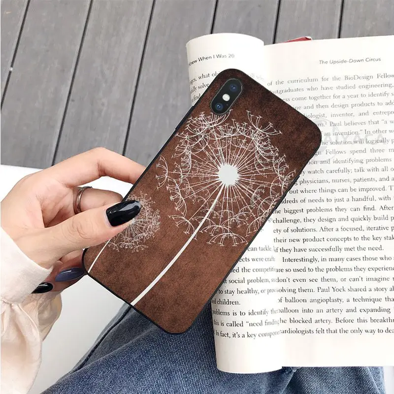 Fashion Kayu Tekstur Hati Dandelion Mandala Cellphone Cover untuk Huawei Kehormatan 8 8e 8X9 Lite 10 10i Lite 20 20i 30 Pro V30 Pro