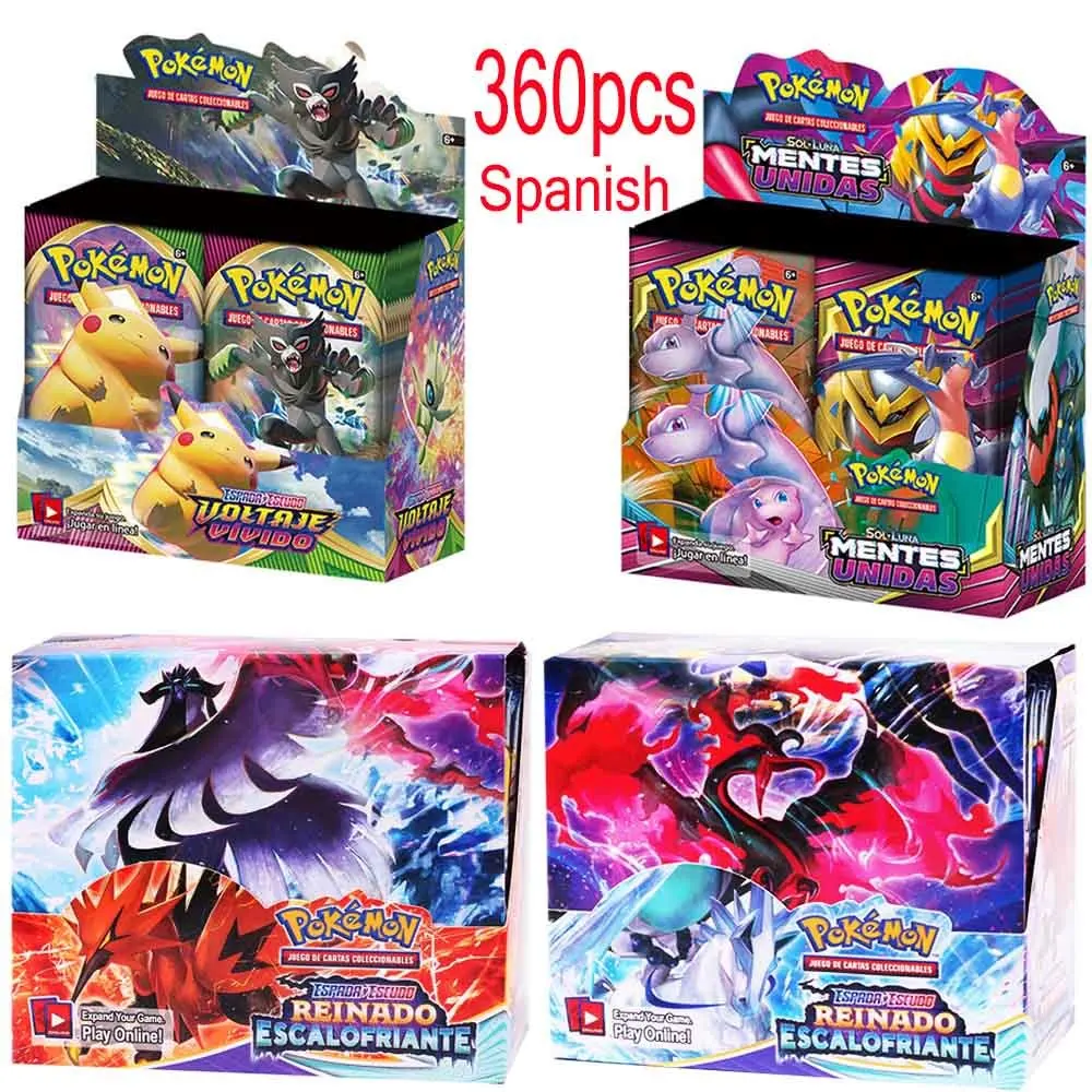 New Pokemon Cards Sword Box Spanish Version 360 Pcs Chilling Reign Battle Styles Evolutions Glowing Enhancer Toy | Игрушки и хобби