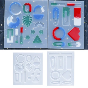 

Resin Crystal Epoxy Mold Hairpin Earrings Decorative Pendant Casting Silicone Mould DIY Crafts Jewelry Making Tools