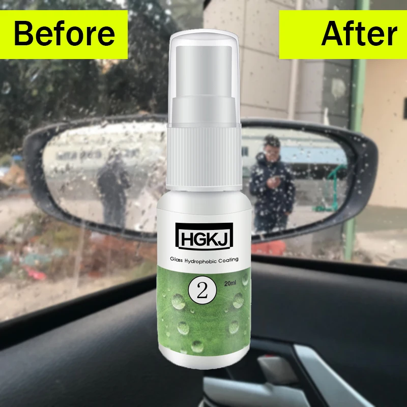 

Car Cleaning HGKJ-2-20ml Rainproof Nano Hydrophobic Coating Glass Hydrophobic Coating Auto Window Cleaner Car Accessories