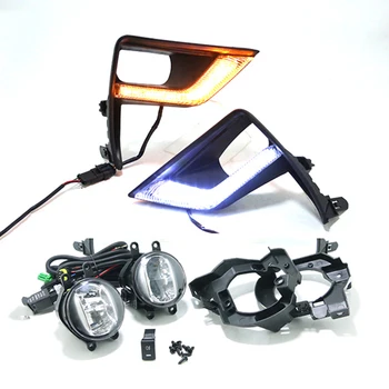

LED Front Fog Lamp Daytime Running Light Turning light 3 function For Toyota Land Cruiser Prado 150 FJ150 2018 2019 Accessories