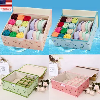 

Storage Bag Cosmetic Bags Closet Organizer Box for Underwear Bra Socks Ties Scarves Storage Drawer Divider