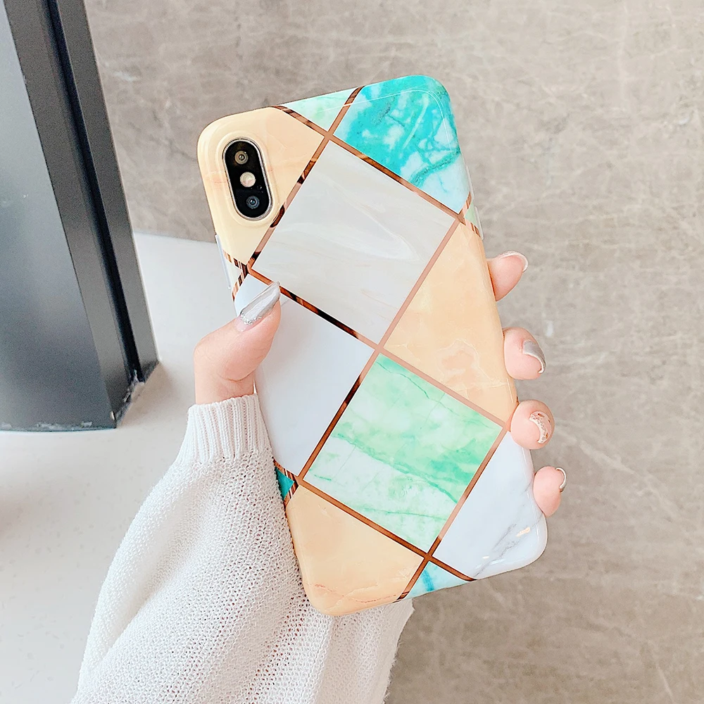 LOVECOM покрытие геометрический мрамор чехол для телефона для huawei P30 P20 Lite Pro mate 30 20 Pro Lite Глянцевая мягкая IMD задняя крышка телефона - Цвет: k