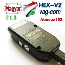Najwyższy VAG COM 21.3 VAGCOM 20.12 VCDSc HEX V2 Interfejs USB Dla VW AUDI Skoda Seat VAG 20.4.2 węgierski angielski ATMEGA162