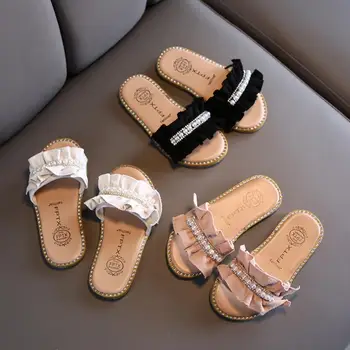

Little Girls Casual Shoes Summer Children Kids Baby Girls Bowknot Flat Slipper Casual Baby Girls Shoes Toddler Shoes