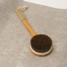 НОВАЯ щетка для душа с длинной бамбуковой деревянной ручкой скребок для спа-отшелушивания ванны массажные щетки для тела CLA88