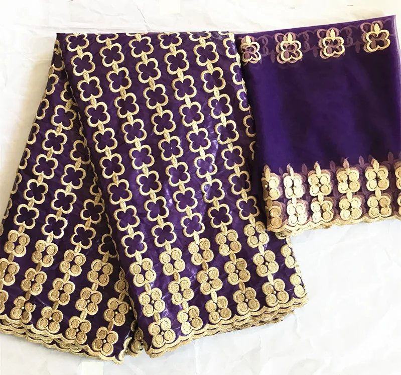 Фиолетовый Африканский Базен riche getzner nouveau с бисером французский вышитый тюль кружева для свадьбы цена 5+ 2 ярдов