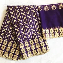 Фиолетовый Африканский Базен riche getzner nouveau с бисером французский вышитый тюль кружева для свадьбы цена 5+ 2 ярдов