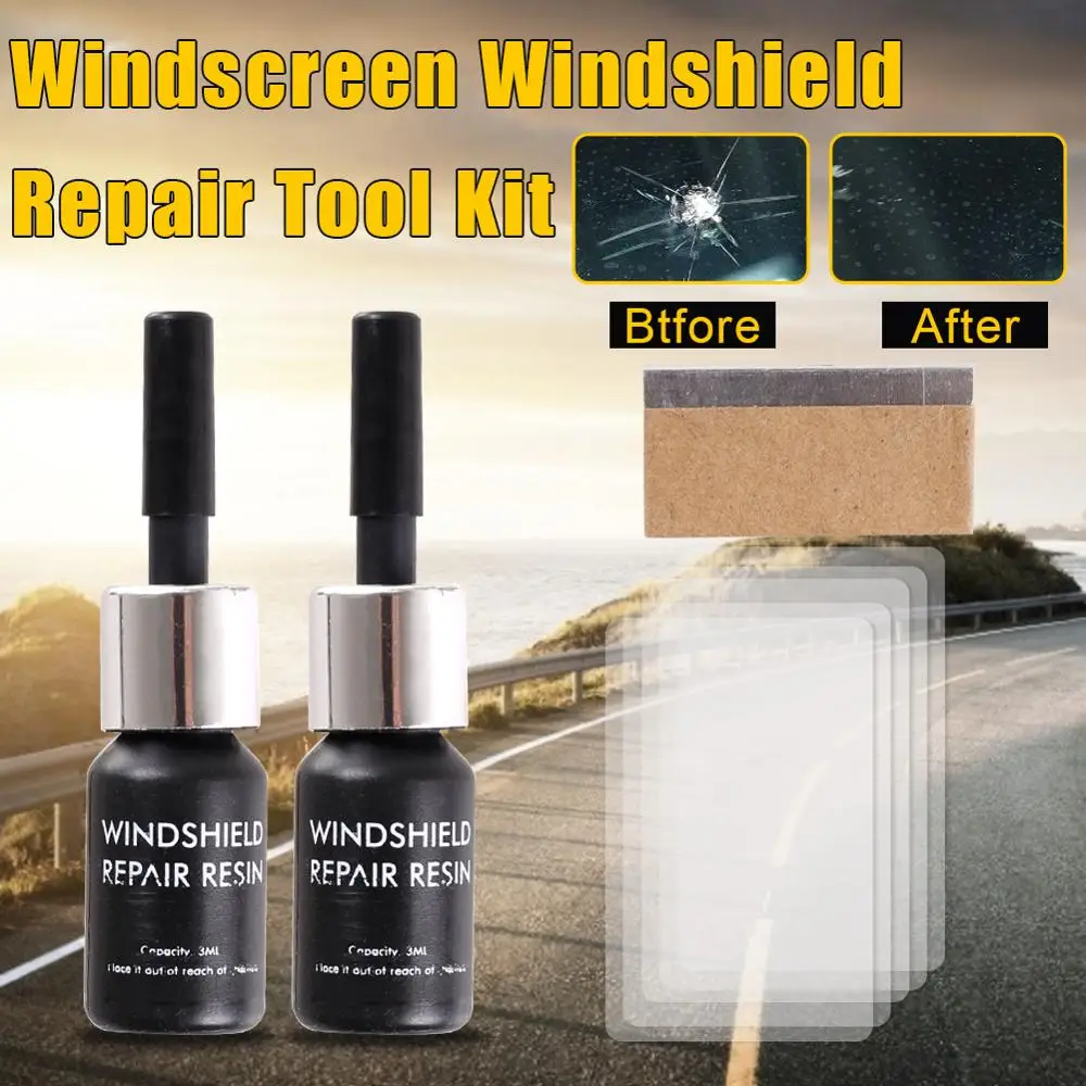 

New Upgrade Automotive Glass Nano Repair Fluid Car Window Glass Crack Chip Repair Tool Kit
