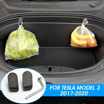 

3Pcs ABS Plastic Front Spare Box Hook Front Trunk Hanging Hook Accessories with Installation Tool for Tesla Model 3 2017-2020
