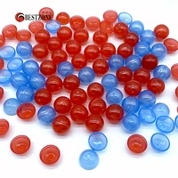 100Pcs 0.59Inch Mini 15MM Can Open Blue Red Transparency Plastic PS Capsule Toy Surprise Ball Tiny Container Making Things Model 1