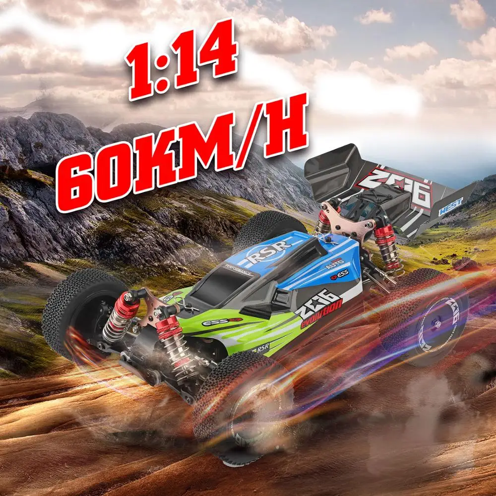 

WLtoys 1/14 144001 RC Racing Car 2.4G Remote Control Car 4WD 60km/h High Speed Off-Vehicle RC Drift Hydraulic Shock Absober