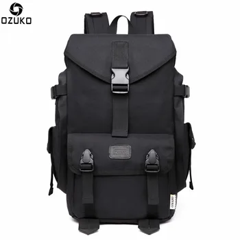 

OZUKO Male Backpack Waterproof Men's Back Pack Men's Sports Bag Anti-theft Laptop Backpacks School Bags Solid Casual for Teens