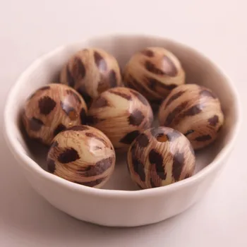 

20mm 100pcs/lot acrylic solid Water printing Animal paw beads for Chunky Necklace Jewelry