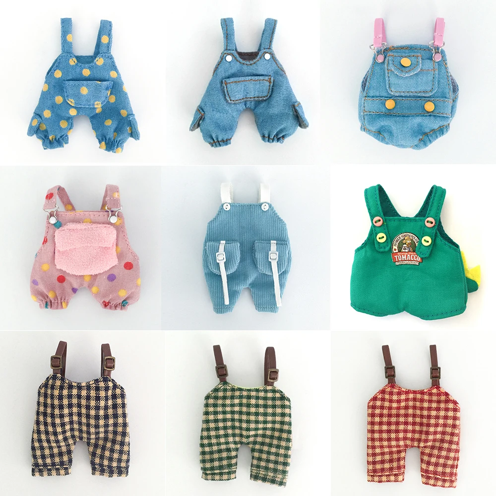 

New Ob11 Doll Accessories Fashion Denim Overalls Kawaii Clothes For Ob11,Molly, Gsc,1/12 Bjd,Body9,Ymy,Ddf Obitsu 11 Clothes