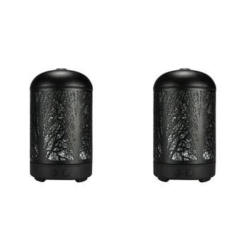 

Ultrasonic Essential Oil Diffuser, 100Ml Metal Cold Mist Humidifier, Essential Oil Aromatherapy Diffuser, 7 Colors Change Light