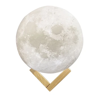 

12 cm LED 3D Printing Moon Lamp USB LED Night Light Moonlight Press 16 Color Changing with Remote
